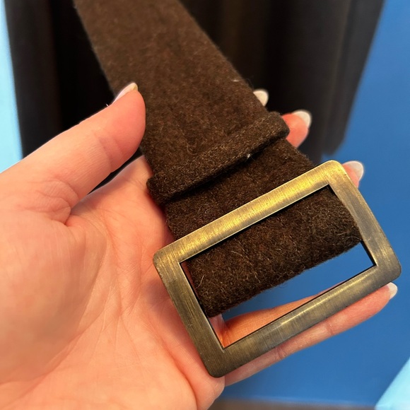 Barely worn wool blend London Fog coat olive green with belt Size XS - Picture 7 of 8